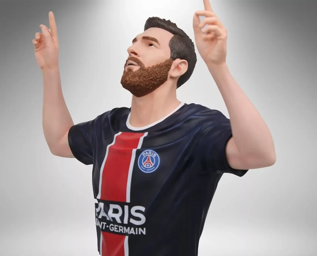 ootballs Finest - Paris Saint-Germain Lionel Messi 60cm Resin Statue, Blue
