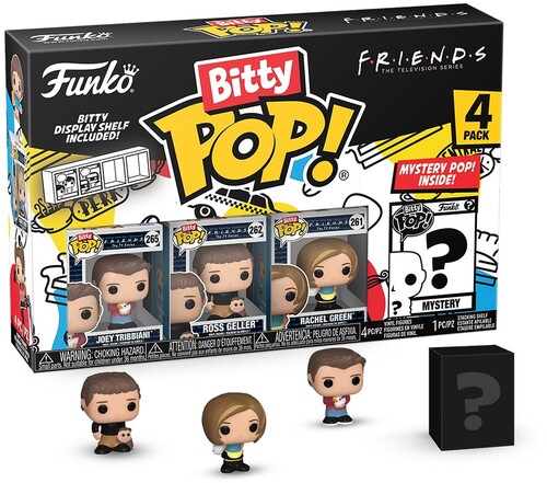 Funko Bitty Pop! 4-Pack:Television Friends-Joey, Ross, Rachel & Mystery