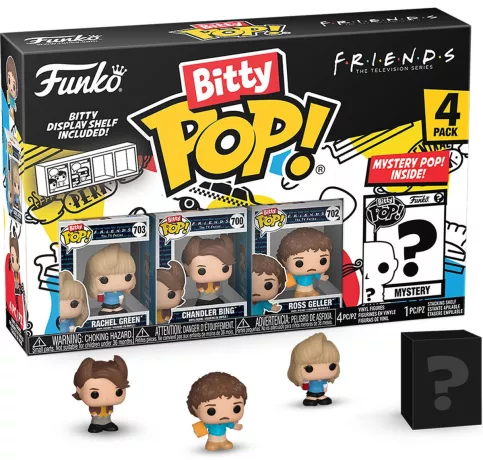 Funko Bitty Pop! 4-Pack:Television Friends-Rachel Green, Chandler Bing, Ross Geller & Mystery