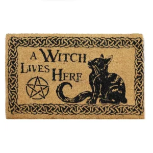 Πατάκι Εισόδου A Witch Lives Here Doormat 45x75cm