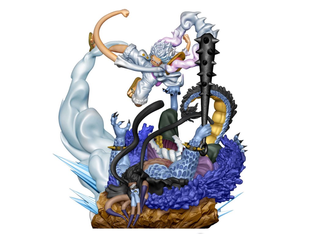 One Piece Petitrama PVC Mini Statue Logbox Re Birth Gear Fifth Special Set 4-Pack Mini Figures 9 cm (Random Packaged Blind Pack)