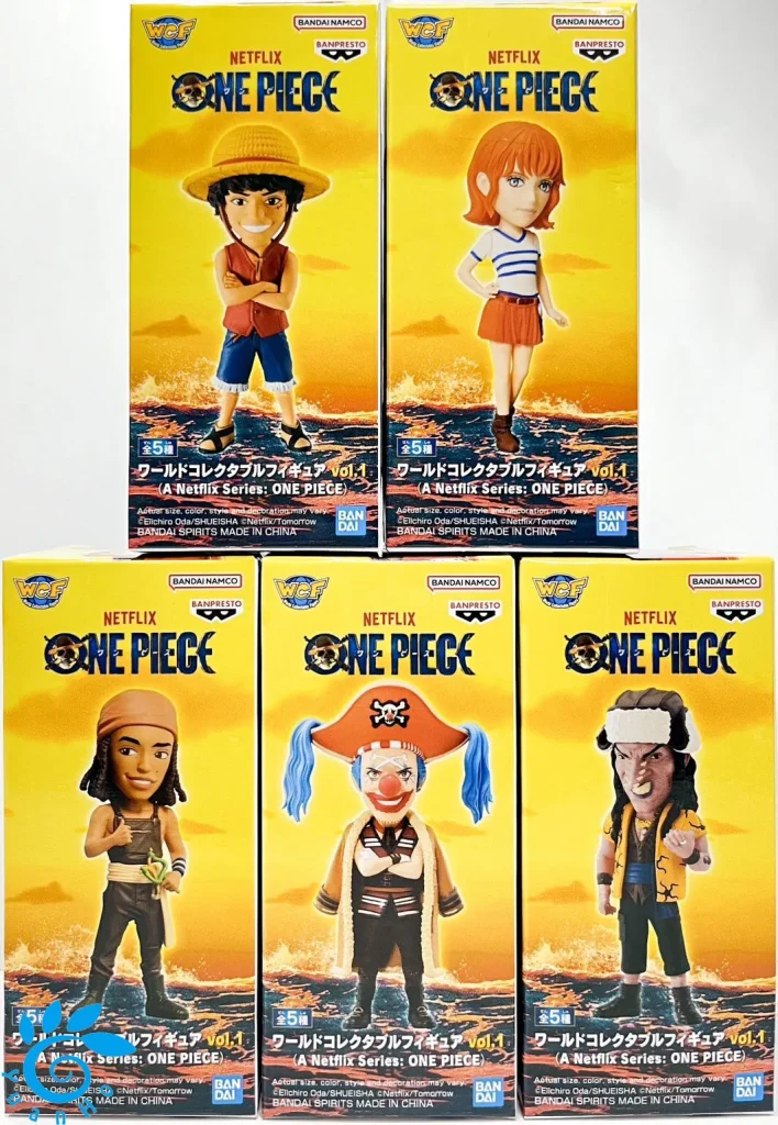 Banpresto World Collectable Figure: Netflix Series One Piece Vol.1 Monkey D. Luffy, Nami, Usopp, Buggy the Clown, and Arlong #A