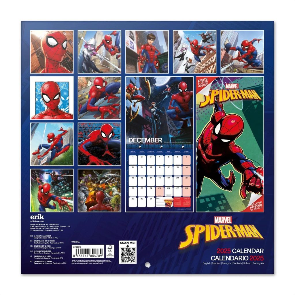Marvel: Spider-Man - 2025 Ημερολόγιο Τοίχου