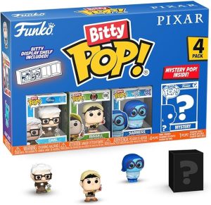 Φιγούρες Funko Bitty Pop! 4-Pack:Pixar Mini Collectible Toys Carl, Russell (Dug Days), Sadness, & Mystery Chase Figure