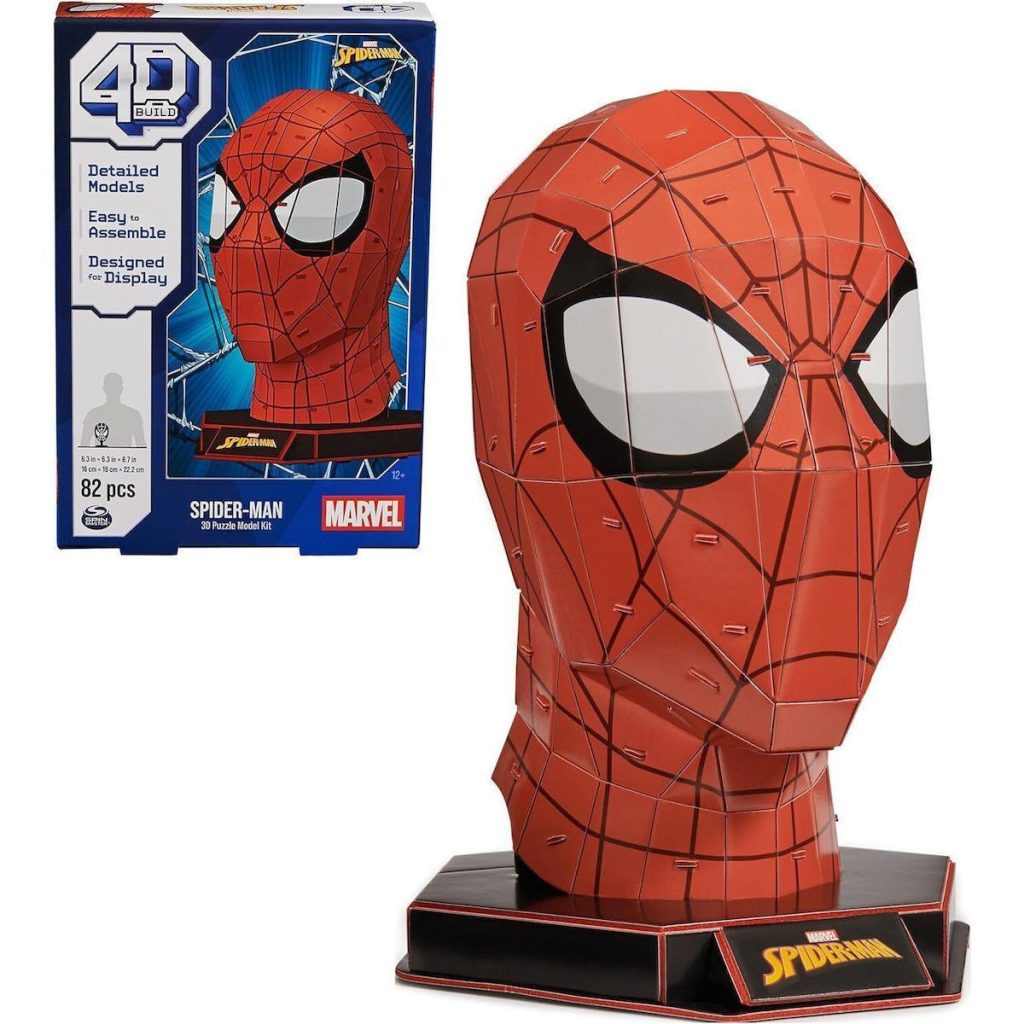 Spin Master Marvel: 4D Build - Spider-Man 3D Cardstock Puzzle Model Kit