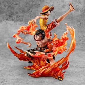 Megahouse One Piece: Bond Between Brothers Luffy & Portgas Statue 20th Limited Version (24,5cm)