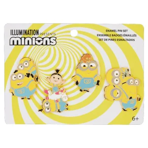 Loungefly x Despicable Me Minions 4-Piece Pin Set