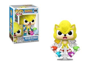 Φιγούρα Funko POP! Sonic the Hedgehog - Super Sonic with Emeralds (Flocked) #1059 (Exclusive)