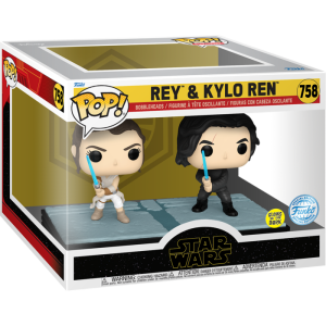 Φιγούρα Funko POP! Moment Disney: Star Wars – Rey & Kylo Ren (GITD) #758 (Special Edition)