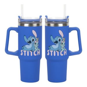 Paladone: STITCH BLUE 900ML MULTIWAY TRAVEL CUP AND STRAW