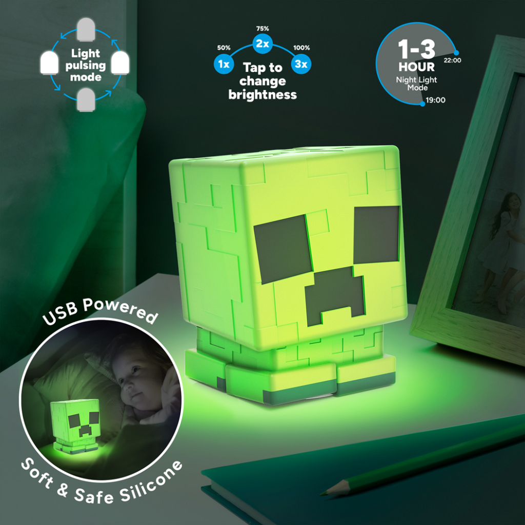 Paladone - Φωτιστικό Minecraft - Creeper Rechargeable Silicone Lamp