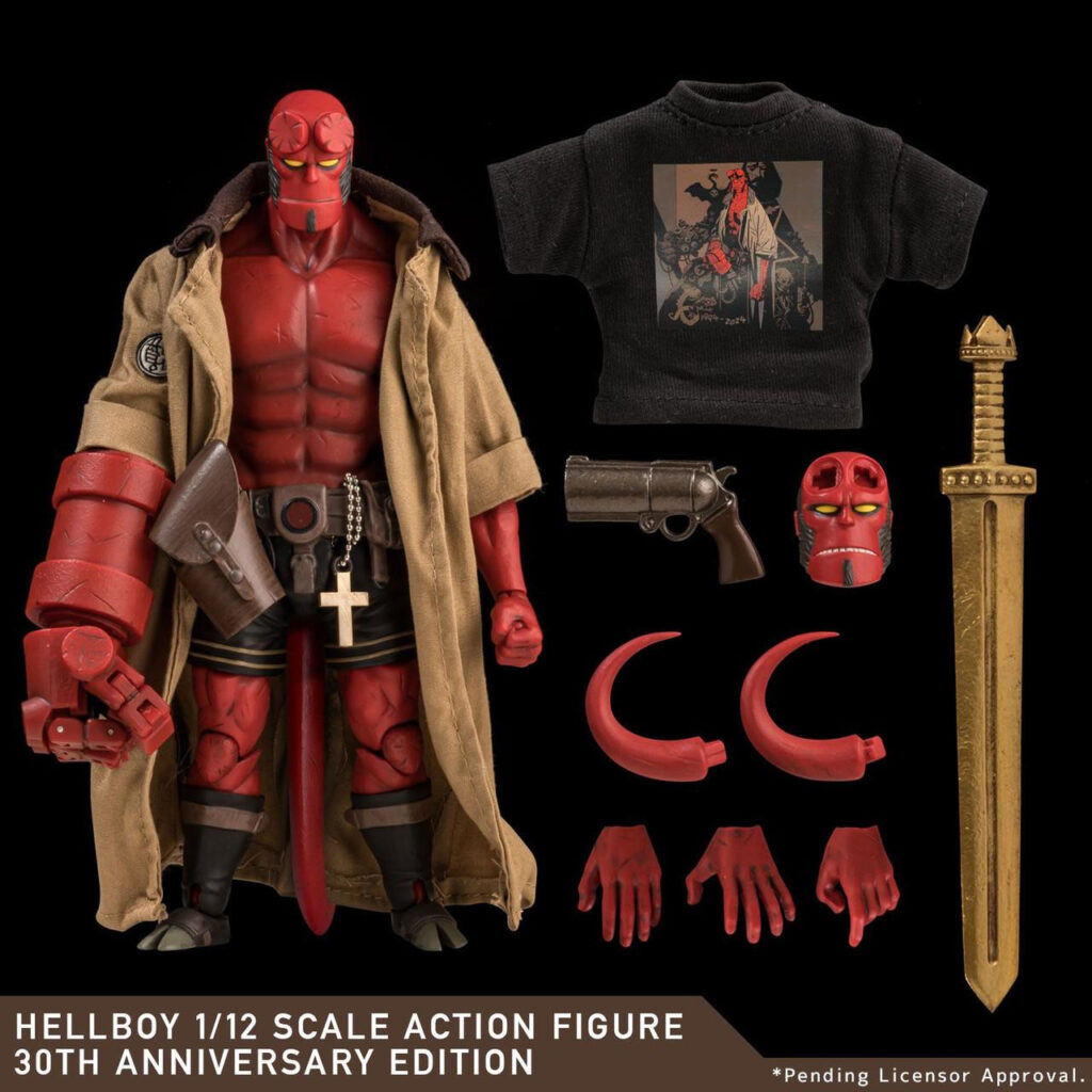 1000toys Action Figure:Hellboy 1/12 Hellboy 30th Anniversary Edition 19 cm