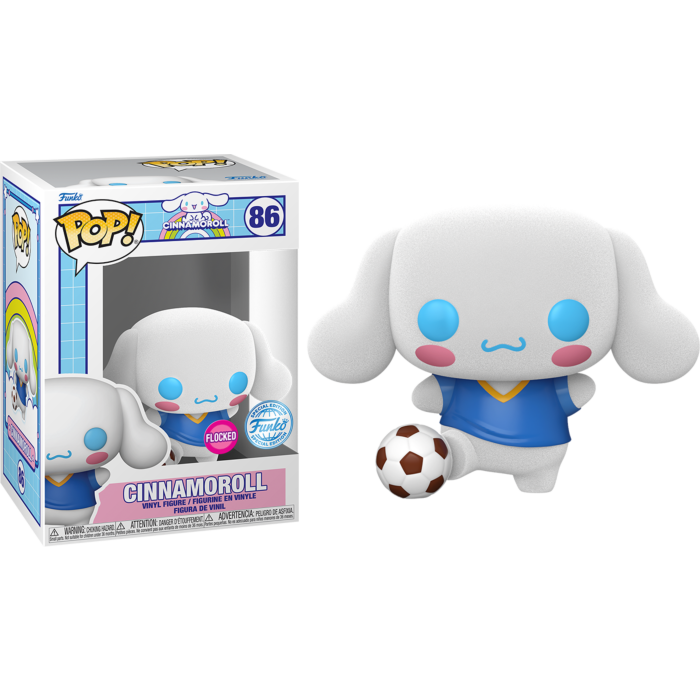 Φιγούρα Funko Pop! Sanrio: Hello Kitty – Cinnamoroll with Soccer Ball - Flocked-Special Edition #86