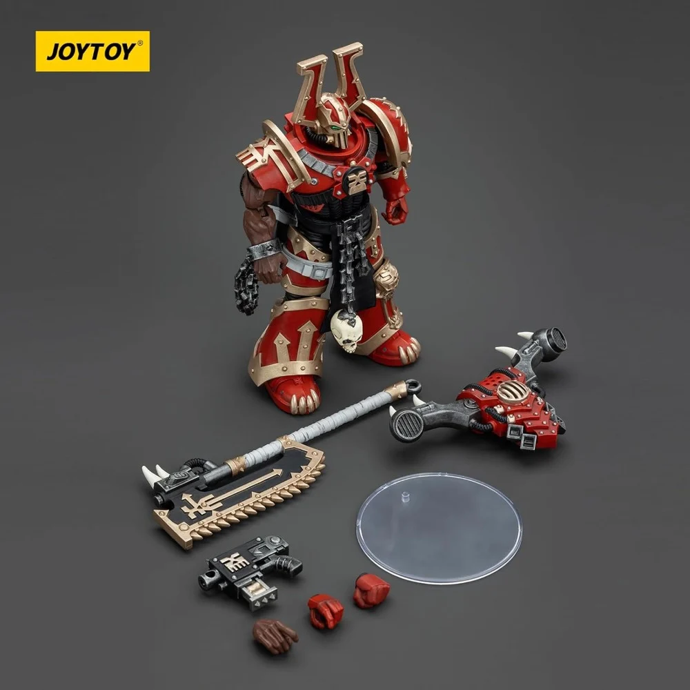 Warhammer 40K Action Figure 1/18 World Eaters Khorne Berzerker With Eviscerator Chainaxe 13 Cm