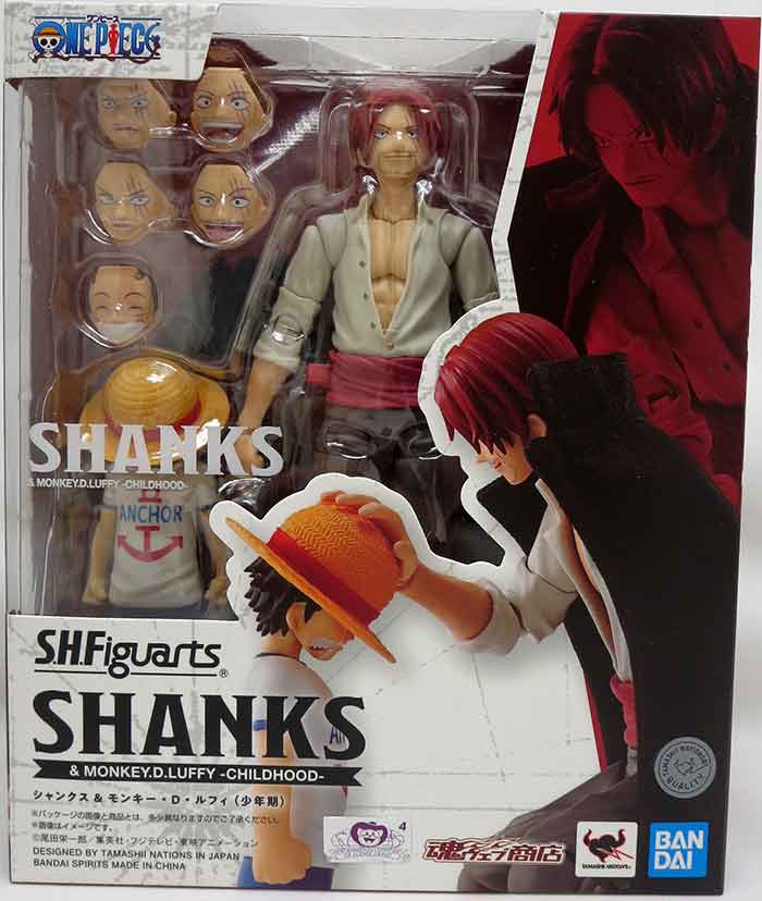 Bandai S.H.Figuarts Shanks & Monkey D. Luffy -Childhood One Piece 6 Inch Action Figure