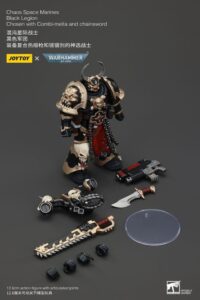 Warhammer 40000 - Chaos Space Marines Black Legion Chosen with Combi-melta and chainsword 1/18 Action Figure (20cm)