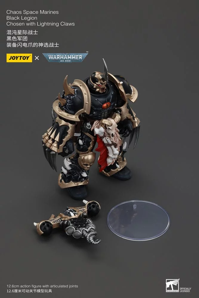 Warhammer 40000 - 1/18 Chaos Space Marines Black Legion Chosen with Lightning Claws 1/18 Action Figure (20cm)
