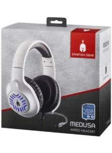 Spartan Gear Medusa Wired Gaming Headset White/Black-Compatible with PC,PS4,PS5.XBOX1,XBOX series x/s,Switch