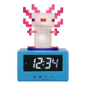 Minecraft Axolotl Light Up Alarm Clock 16cm