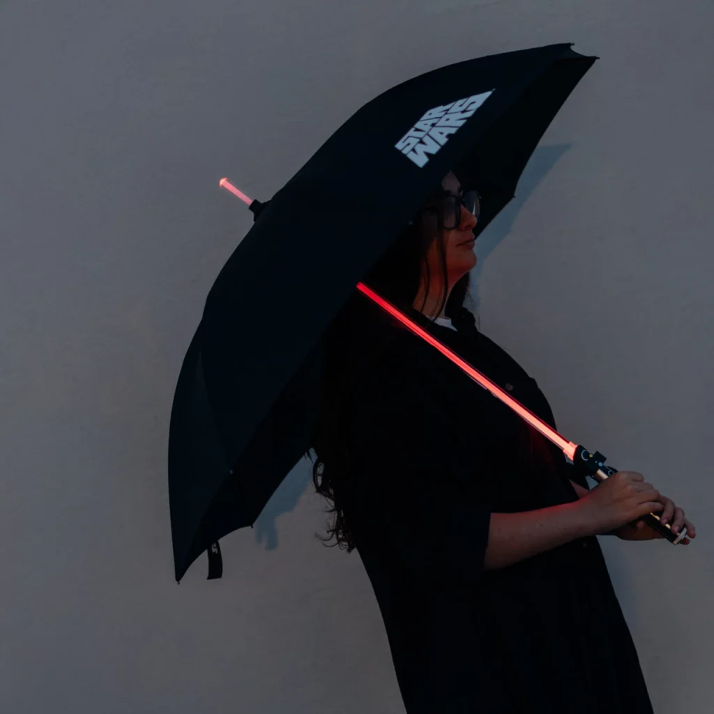 STAR WARS - Darth Vader - Premium Umbrella with Light Saber