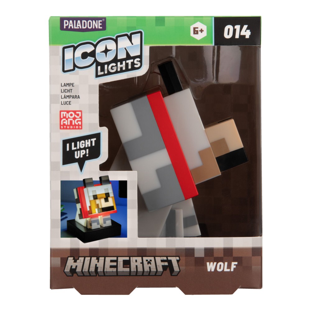 Paladone Icons: Minecraft - Wolf Φωτιστικό 11 cm
