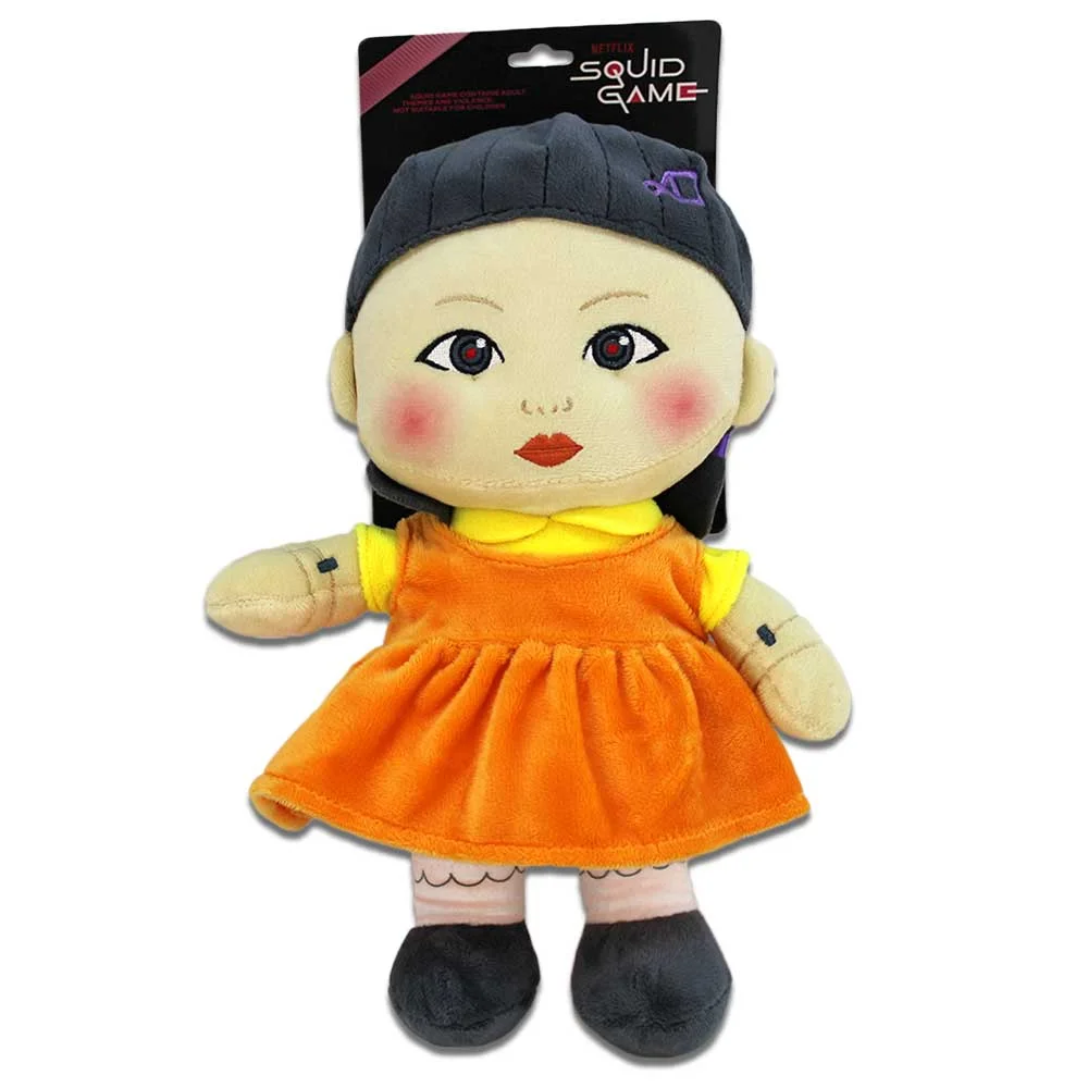 Squid Game Plush Figure Doll with Backing Card Packaging 28 cm