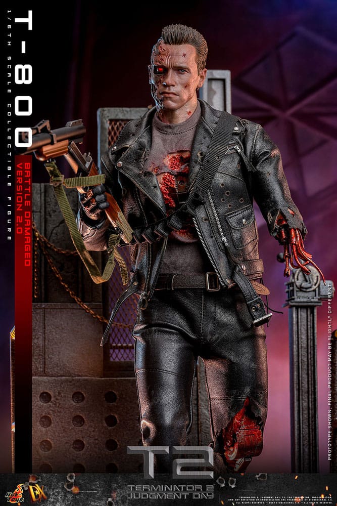 Hot Toys Masterpiece Action Figure 1/6 - Terminator 2 - T-800 Battle Damaged Version 2.0 32 cm