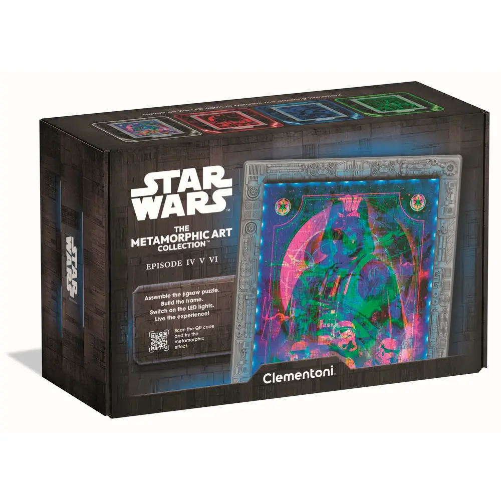Clementoni:Star Wars IV - V - VI Metamorphic Art Collection Jigsaw Puzzle with Light-Up Effect The Upside (520 pieces)